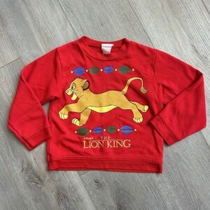 VTG The Lion King Sweatshirt Simba Size 2T Retro‎ 90s Cotton, **Read**